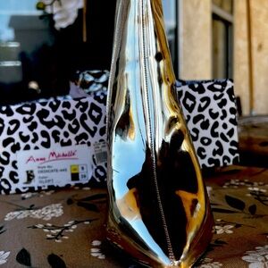 High heel bootie Gold brand new in box